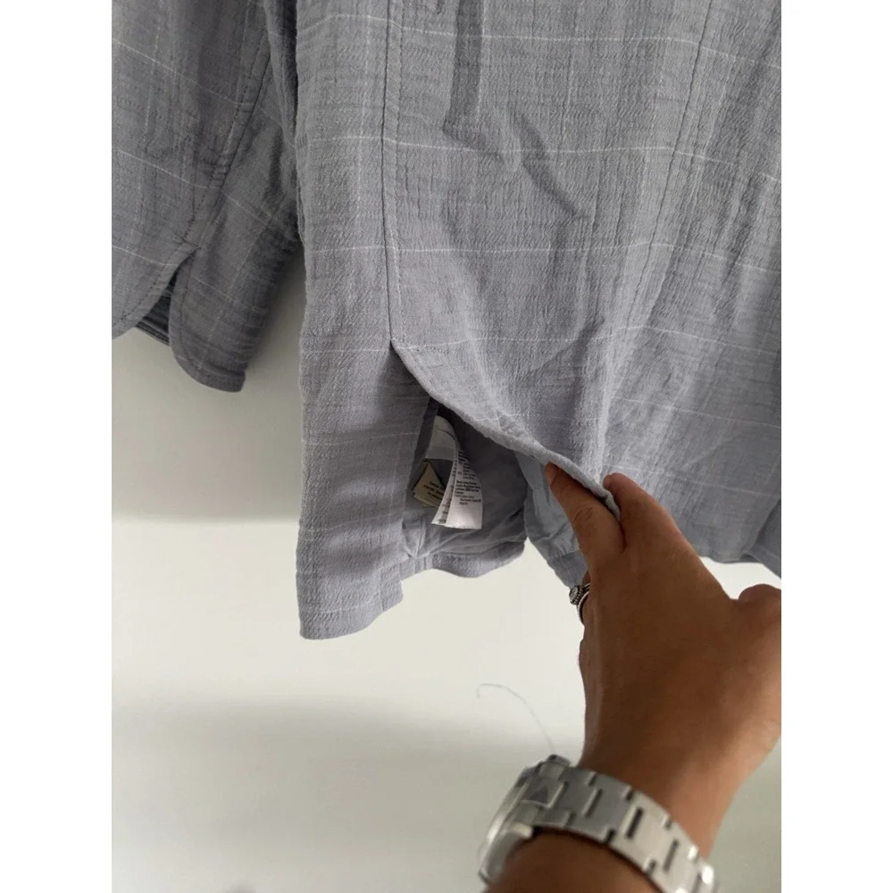 Madewell Blazer Cotton-Linen Relaxed Larsen Blazer in Windowpane size XS oversiz